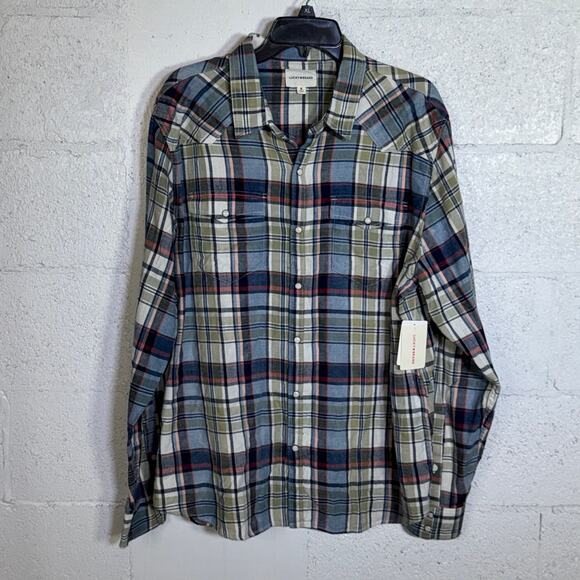 Lucky Brand Other - Lucky Brand Men's Indigo long sleeve Western Shirt Multi XL $90